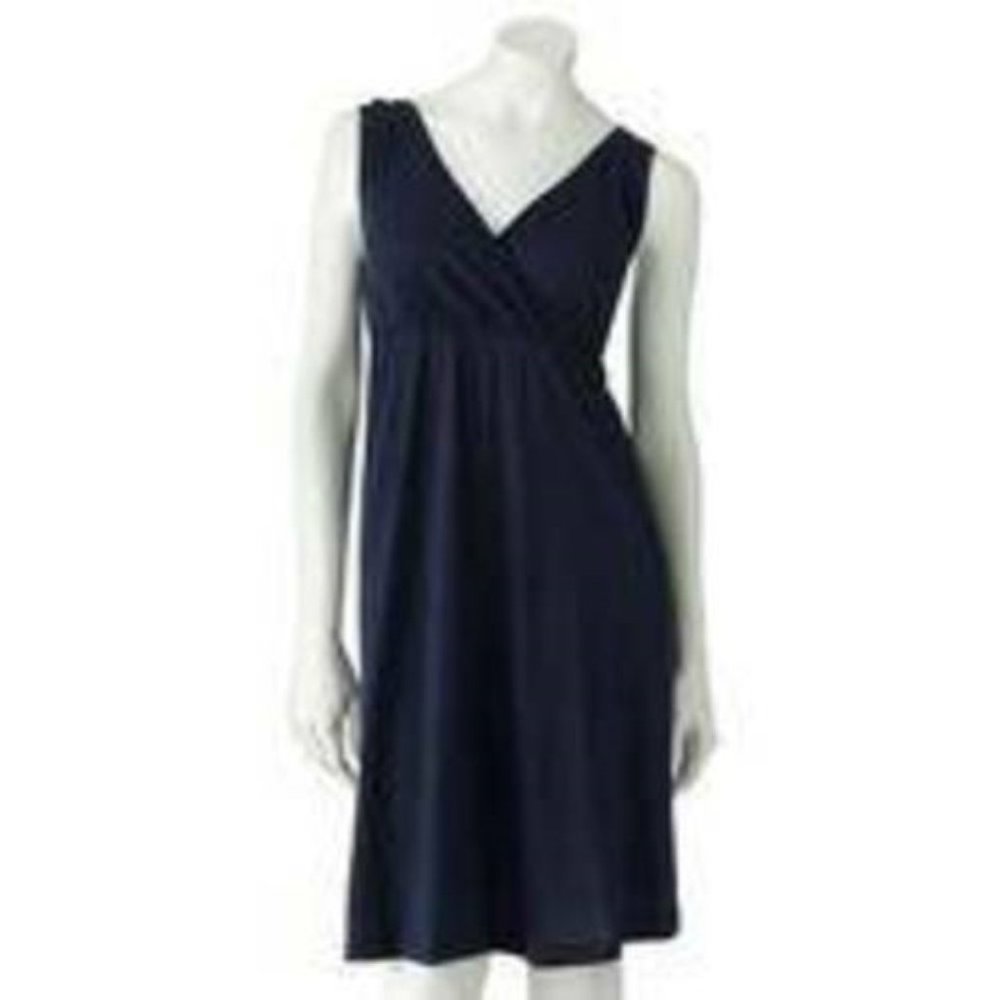 Mudd Sun Dress Jr XS Black Crochet Sleeveless Empire Waist Surplice Teen Girls